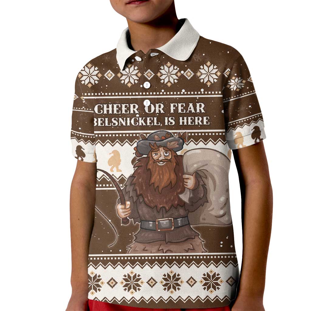 Funny Christmas Belsnickel Kid Polo Shirt Impish Or Admirable LT05 - Wonder Print Shop