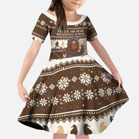 Funny Christmas Belsnickel Kid Short Sleeve Dress Impish Or Admirable LT05 - Wonder Print Shop