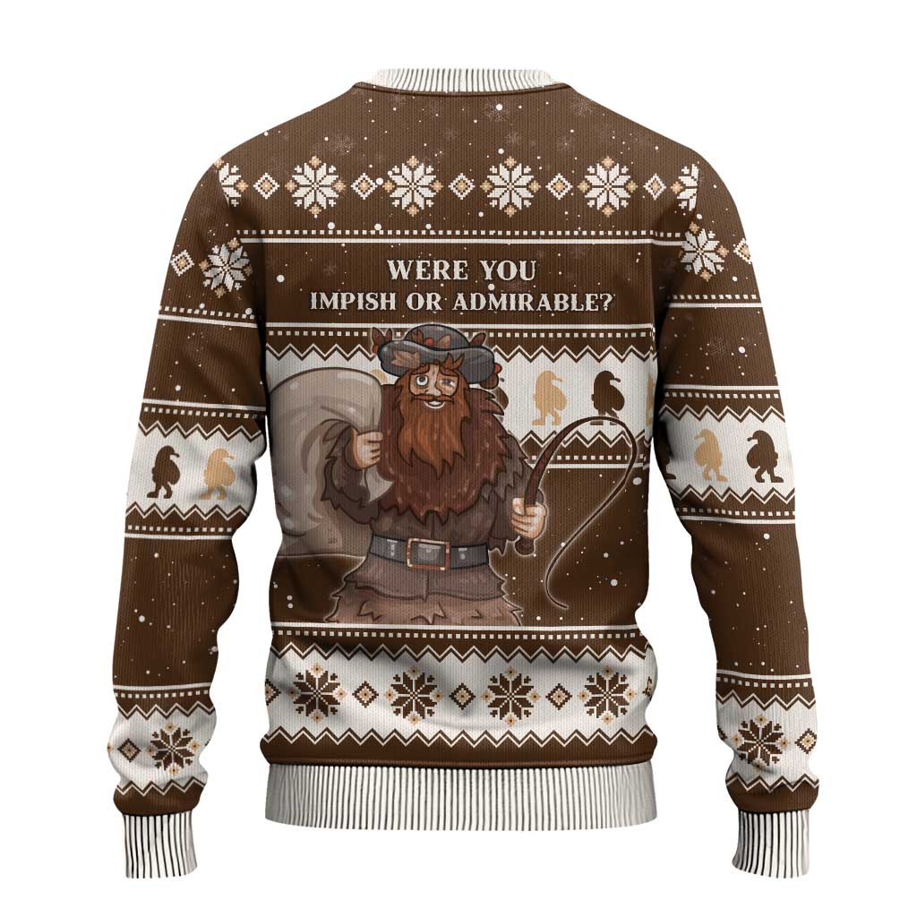 Funny Christmas Belsnickel Ugly Christmas Sweater Impish Or Admirable LT05 - Wonder Print Shop