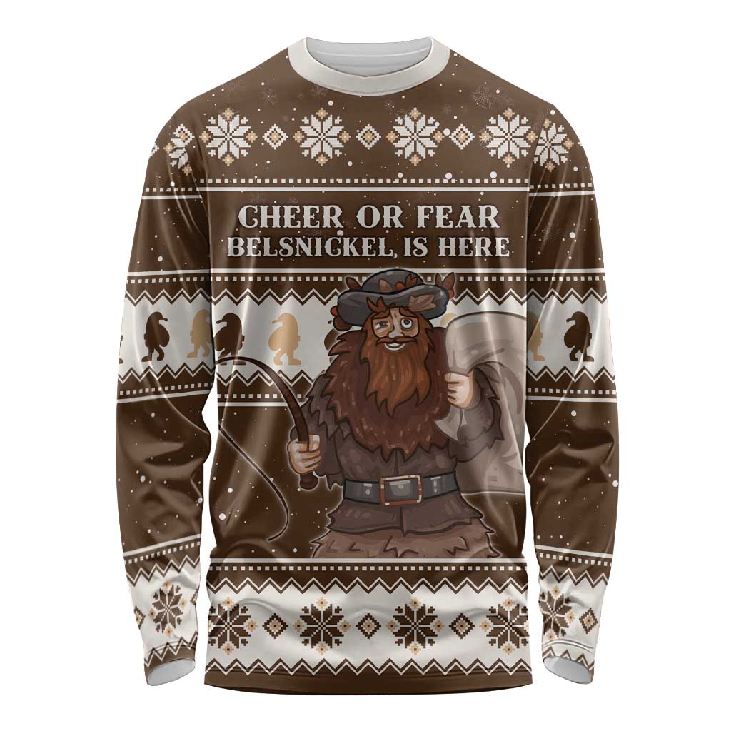 Funny Christmas Belsnickel Long Sleeve Shirt Impish Or Admirable LT05 - Wonder Print Shop