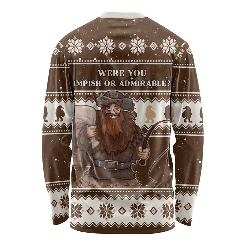 Funny Christmas Belsnickel Long Sleeve Shirt Impish Or Admirable LT05 - Wonder Print Shop