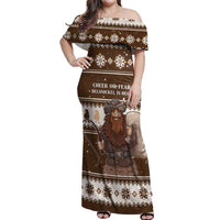 Funny Christmas Belsnickel Off Shoulder Maxi Dress Impish Or Admirable LT05 - Wonder Print Shop