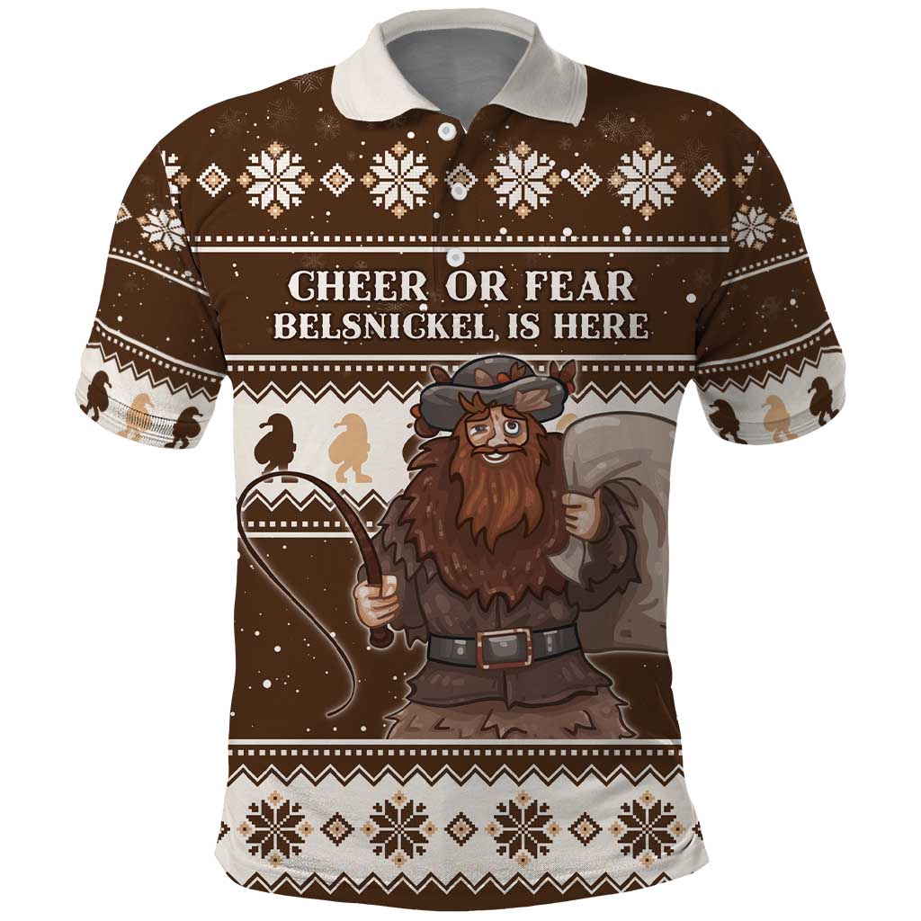 Funny Christmas Belsnickel Polo Shirt Impish Or Admirable LT05 - Wonder Print Shop