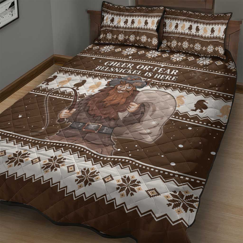 Funny Christmas Belsnickel Quilt Bed Set Impish Or Admirable LT05 - Wonder Print Shop