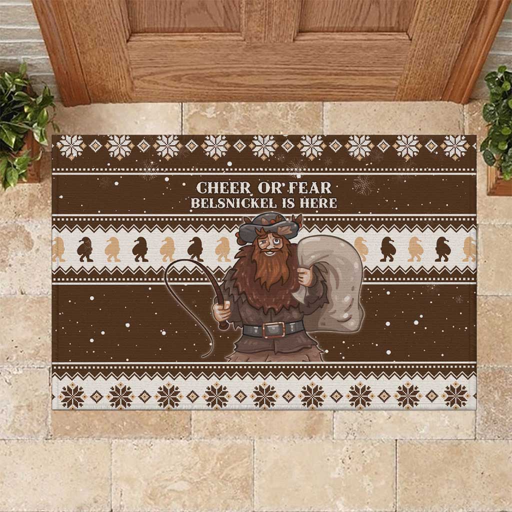 Funny Christmas Belsnickel Rubber Doormat Impish Or Admirable LT05 - Wonder Print Shop