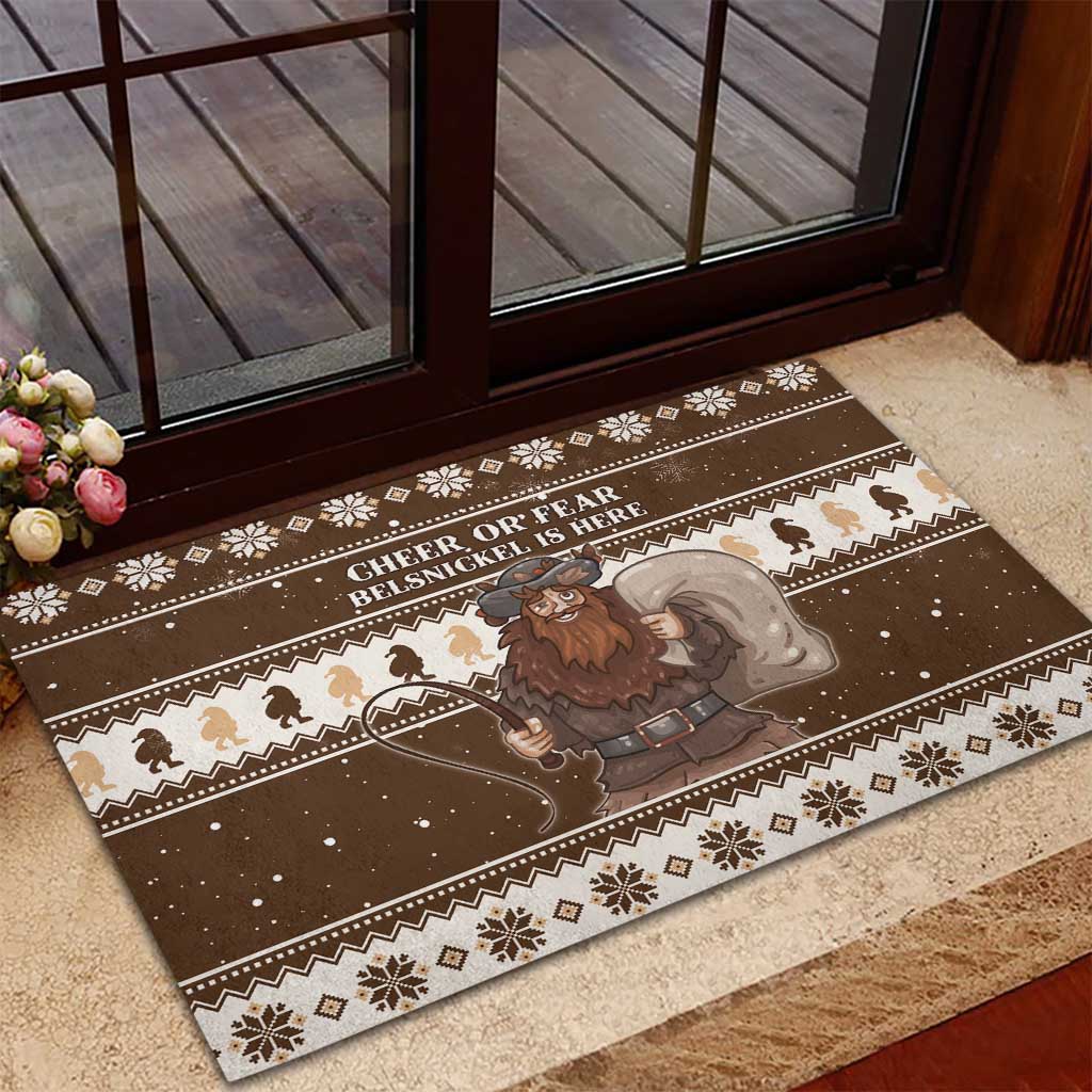 Funny Christmas Belsnickel Rubber Doormat Impish Or Admirable LT05 - Wonder Print Shop