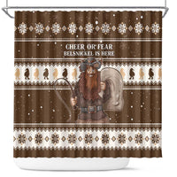 Funny Christmas Belsnickel Shower Curtain Impish Or Admirable