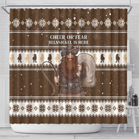 Funny Christmas Belsnickel Shower Curtain Impish Or Admirable