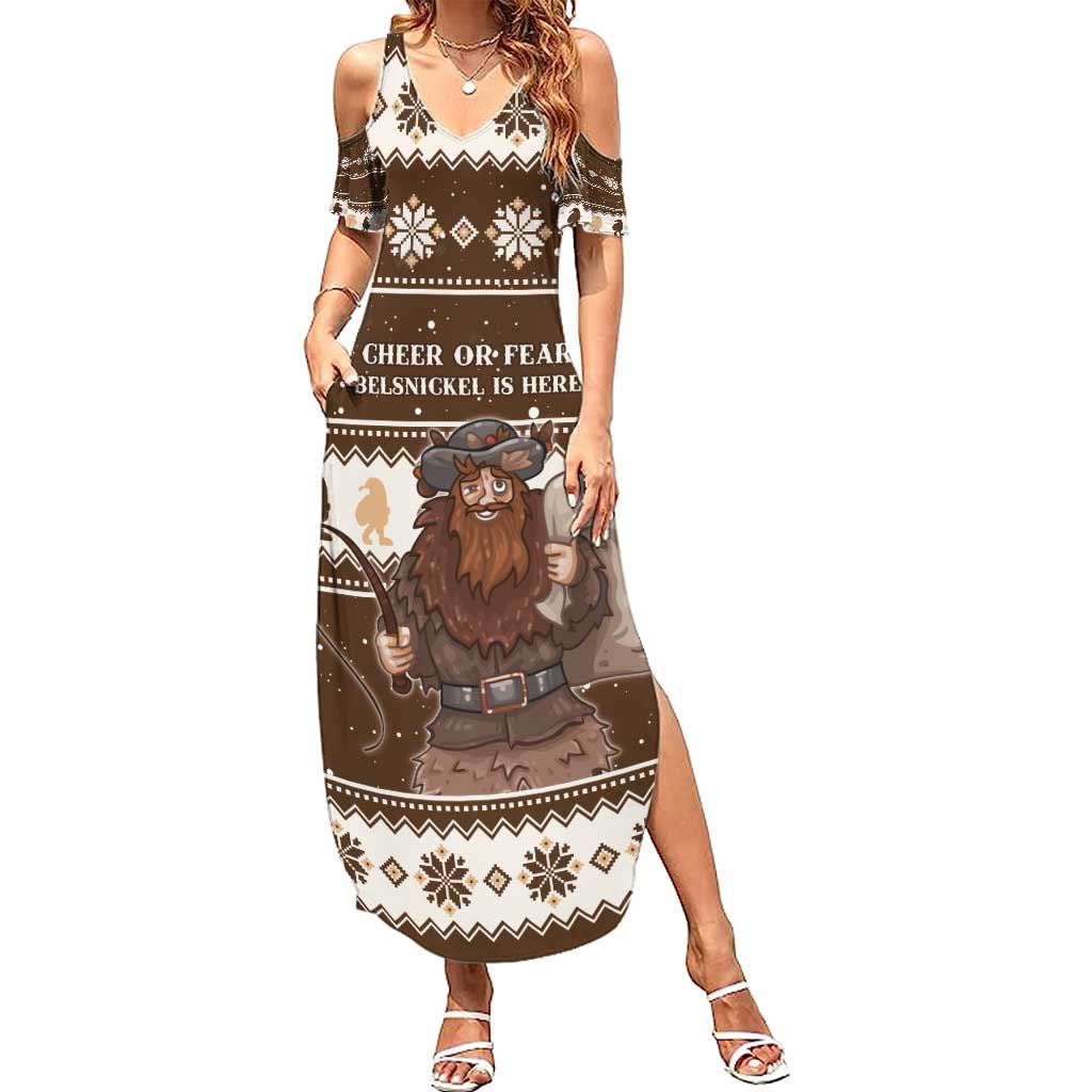 Funny Christmas Belsnickel Summer Maxi Dress Impish Or Admirable LT05 - Wonder Print Shop