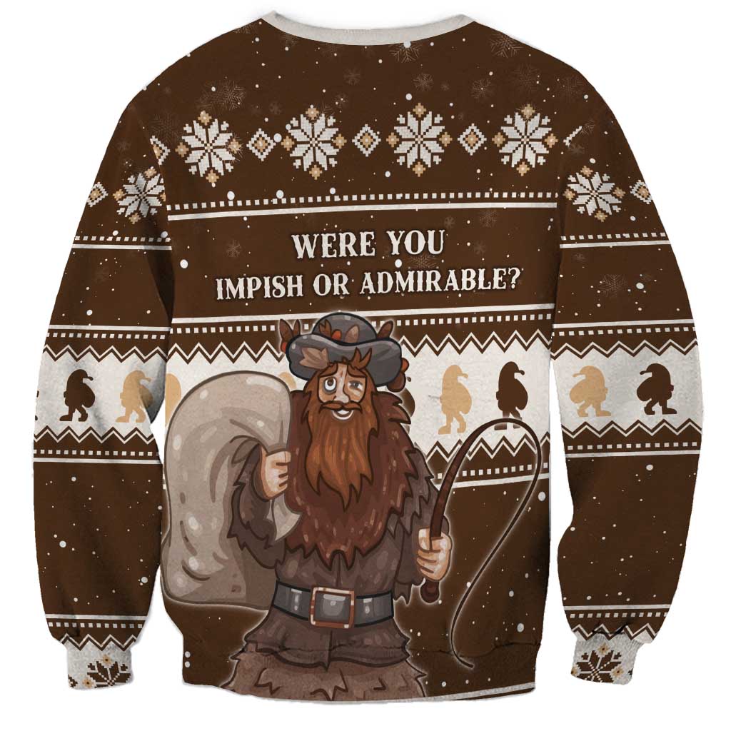 Funny Christmas Belsnickel Sweatshirt Impish Or Admirable LT05 - Wonder Print Shop