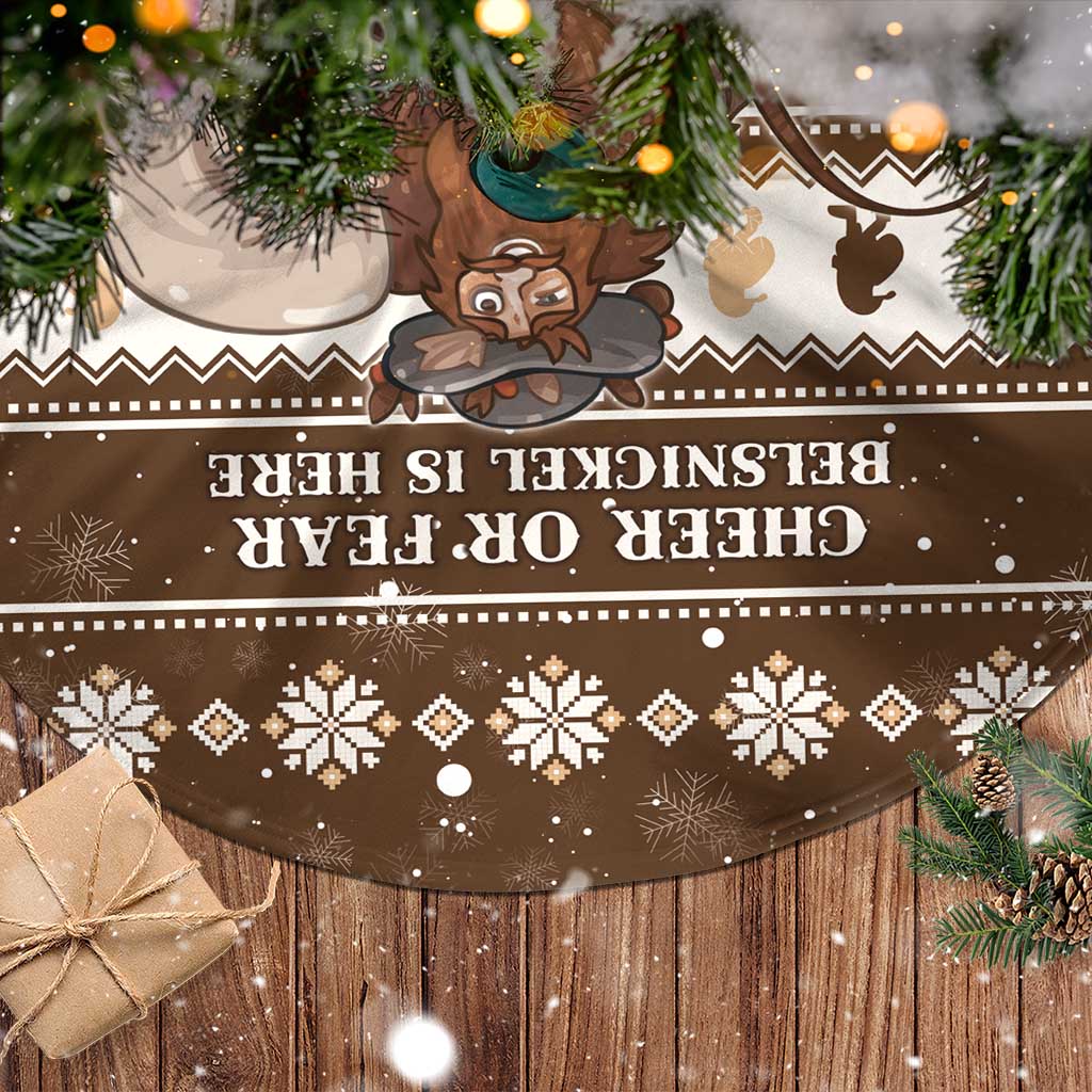 Funny Christmas Belsnickel Tree Skirt Impish Or Admirable LT05 - Wonder Print Shop