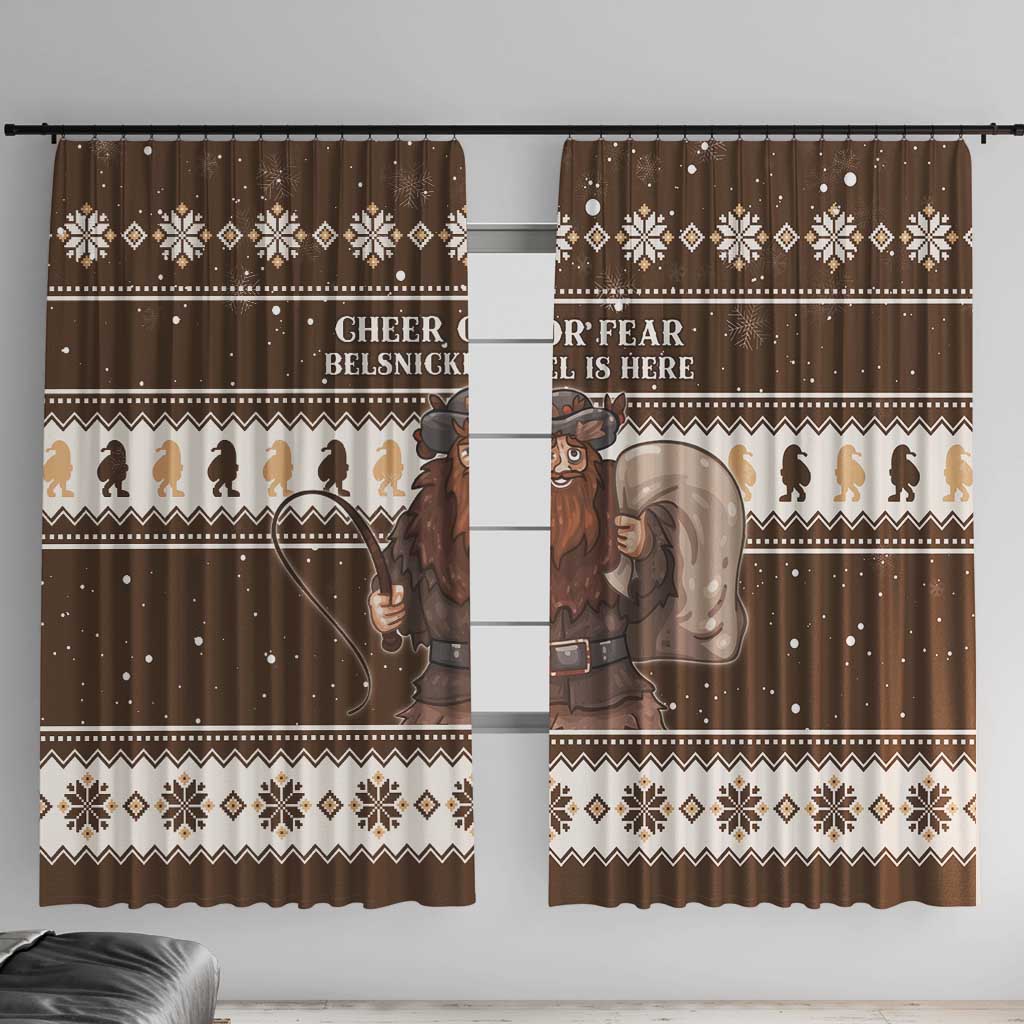 Funny Christmas Belsnickel Window Curtain Impish Or Admirable LT05 - Wonder Print Shop