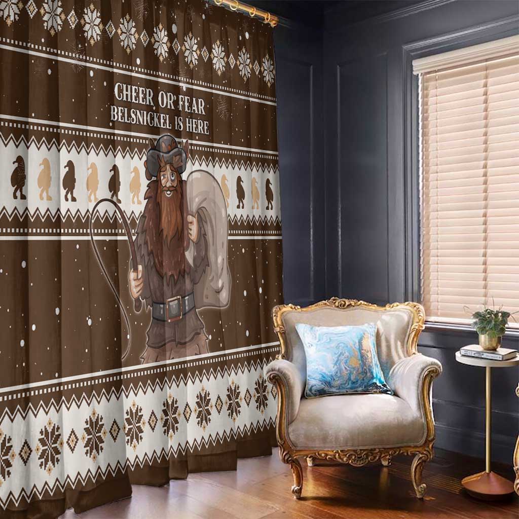 Funny Christmas Belsnickel Window Curtain Impish Or Admirable LT05 - Wonder Print Shop