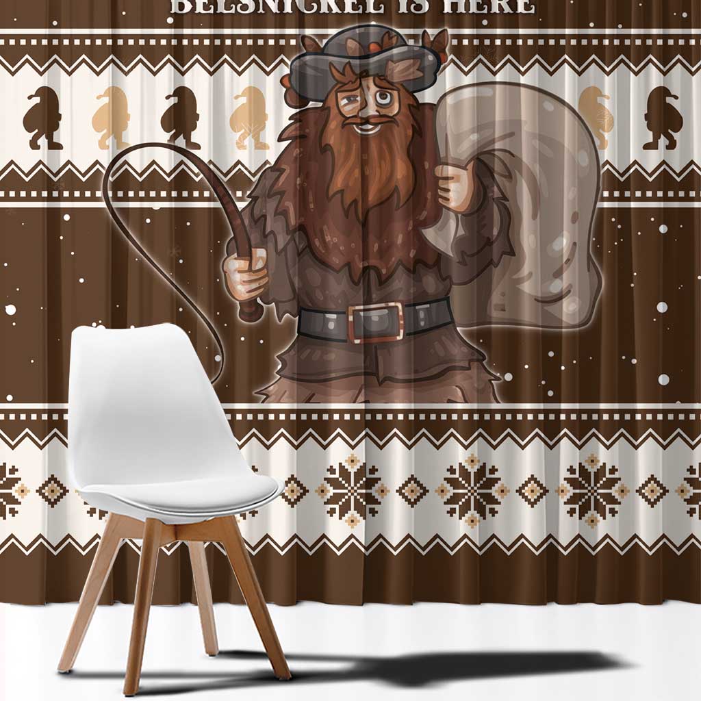 Funny Christmas Belsnickel Window Curtain Impish Or Admirable LT05 - Wonder Print Shop