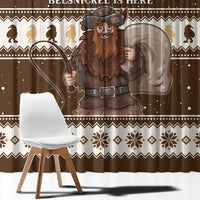 Funny Christmas Belsnickel Window Curtain Impish Or Admirable LT05 - Wonder Print Shop