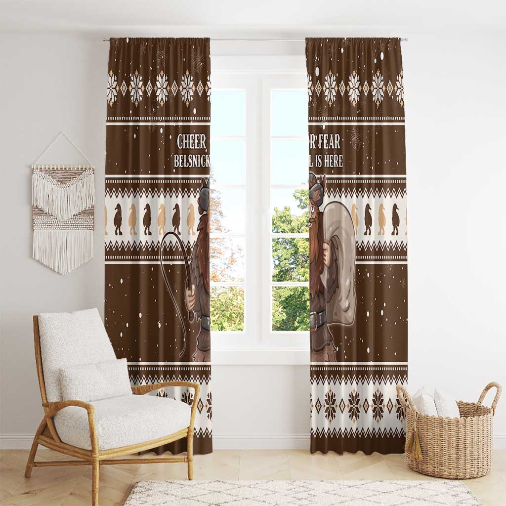 Funny Christmas Belsnickel Window Curtain Impish Or Admirable LT05 - Wonder Print Shop