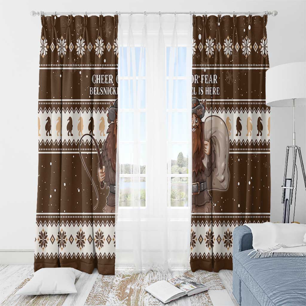 Funny Christmas Belsnickel Window Curtain Impish Or Admirable LT05 - Wonder Print Shop