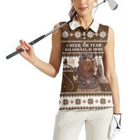 Funny Christmas Belsnickel Women Sleeveless Polo Shirt Impish Or Admirable LT05 - Wonder Print Shop