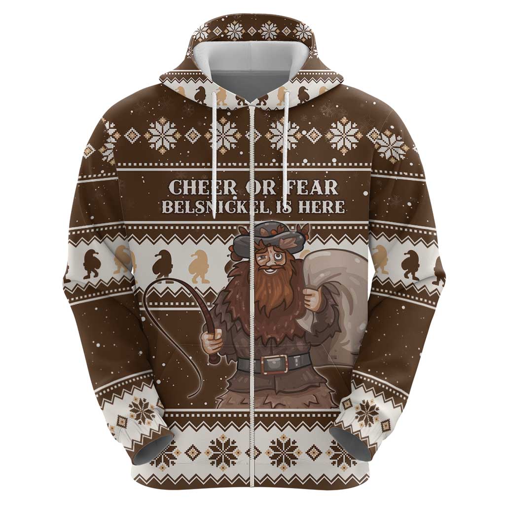 Funny Christmas Belsnickel Zip Hoodie Impish Or Admirable LT05 - Wonder Print Shop