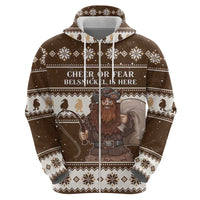 Funny Christmas Belsnickel Zip Hoodie Impish Or Admirable LT05 - Wonder Print Shop