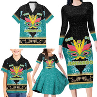 Bahamas Junkanoo Family Matching Long Sleeve Bodycon Dress and Hawaiian Shirt Junkanoo Is Life LT05 - Wonder Print Shop