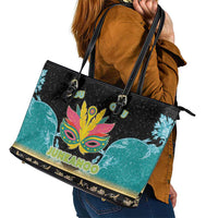 Bahamas Junkanoo Leather Tote Bag Junkanoo Is Life LT05 - Wonder Print Shop