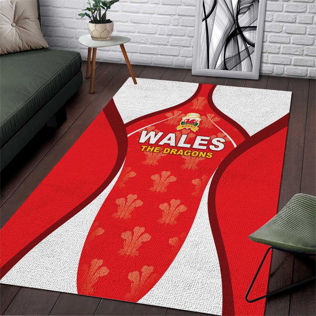 Wales Rugby 2026 Area Rug Unique Style - Wonder Print Shop