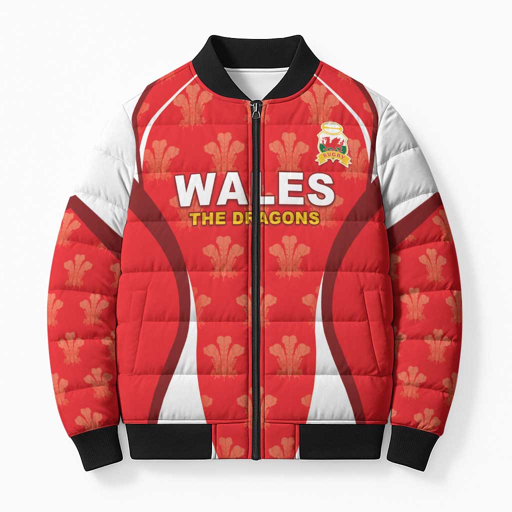 Custom Wales Rugby 2026 Bomber Puffer Jacket Unique Style - Wonder Print Shop