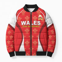 Custom Wales Rugby 2026 Bomber Puffer Jacket Unique Style - Wonder Print Shop