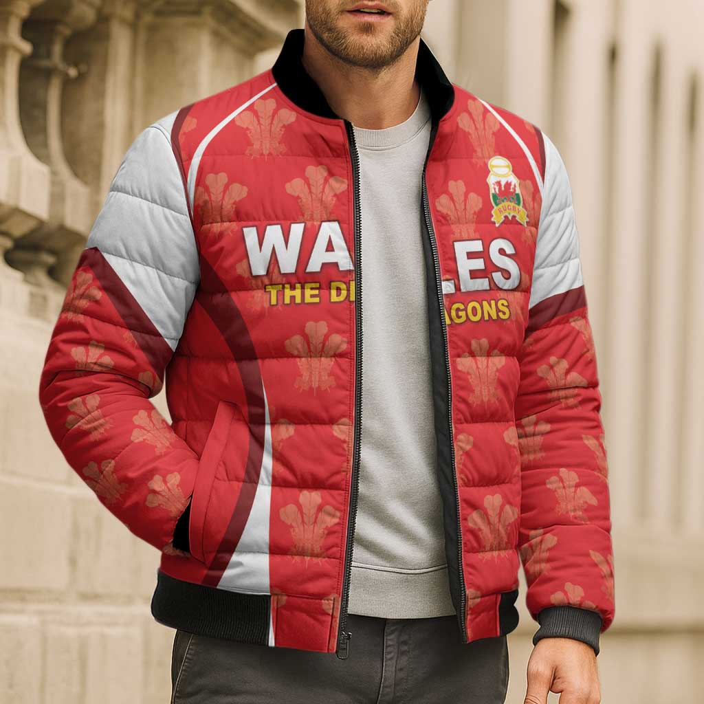 Custom Wales Rugby 2026 Bomber Puffer Jacket Unique Style - Wonder Print Shop