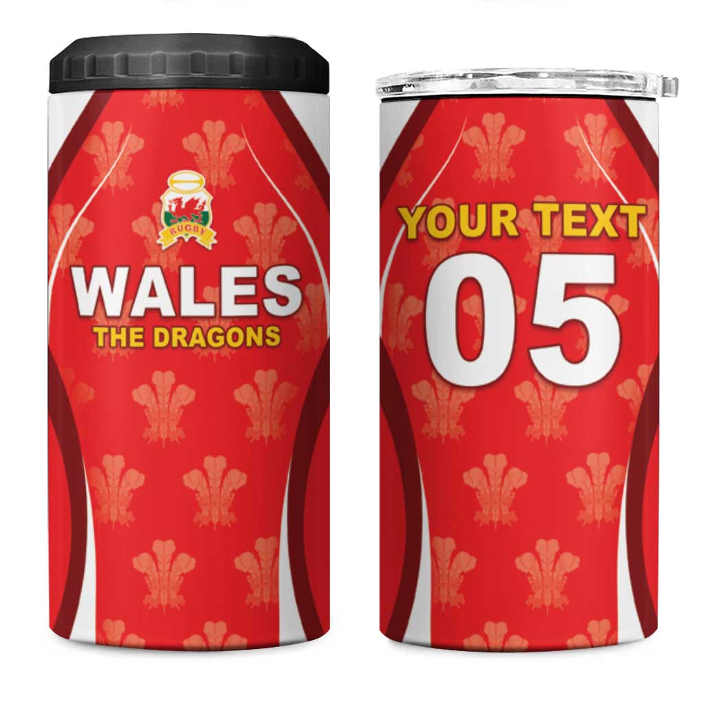 Custom Wales Rugby 2026 4 in 1 Can Cooler Tumbler Unique Style - Wonder Print Shop