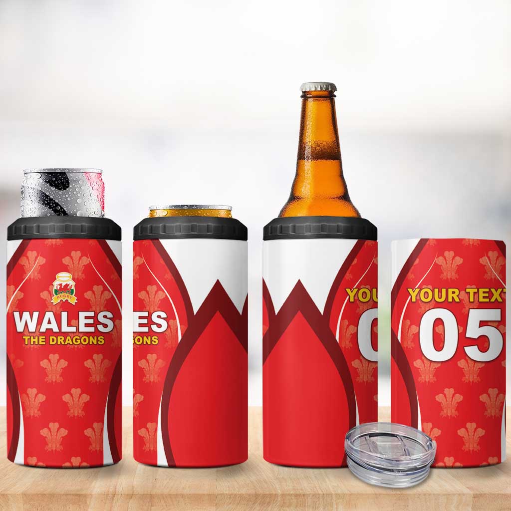 Custom Wales Rugby 2026 4 in 1 Can Cooler Tumbler Unique Style - Wonder Print Shop