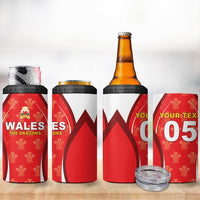 Custom Wales Rugby 2026 4 in 1 Can Cooler Tumbler Unique Style - Wonder Print Shop