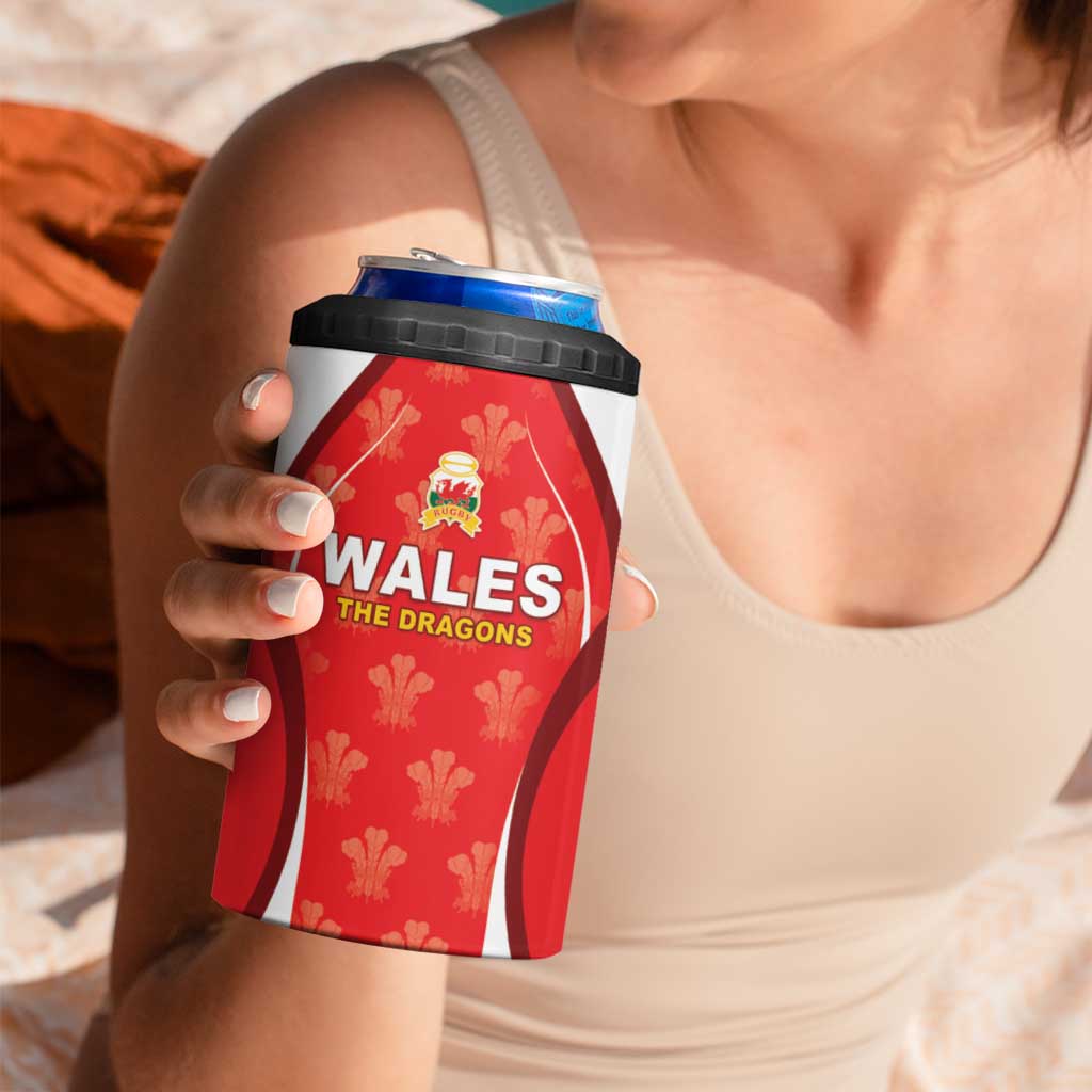 Custom Wales Rugby 2026 4 in 1 Can Cooler Tumbler Unique Style - Wonder Print Shop