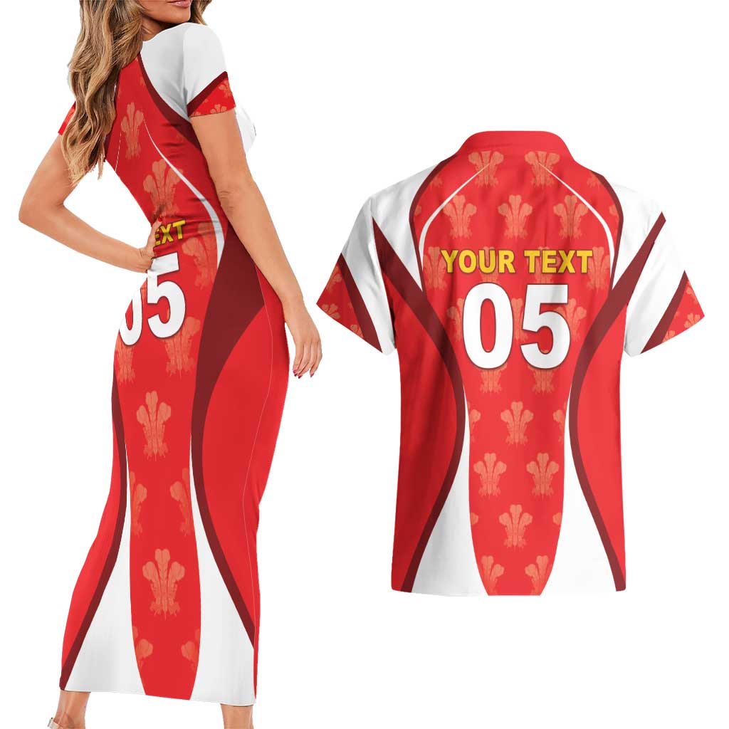 Custom Wales Rugby 2026 Couples Matching Short Sleeve Bodycon Dress and Hawaiian Shirt Unique Style - Wonder Print Shop