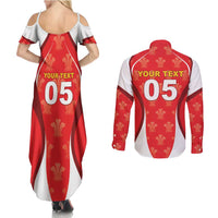 Custom Wales Rugby 2026 Couples Matching Summer Maxi Dress and Long Sleeve Button Shirt Unique Style - Wonder Print Shop