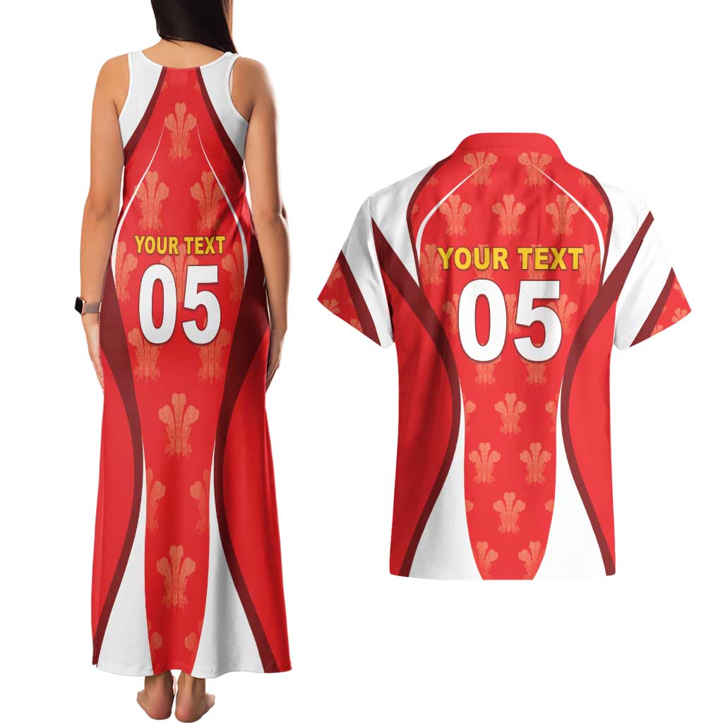 Custom Wales Rugby 2026 Couples Matching Tank Maxi Dress and Hawaiian Shirt Unique Style - Wonder Print Shop