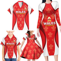 Custom Wales Rugby 2026 Family Matching Long Sleeve Bodycon Dress and Hawaiian Shirt Unique Style - Wonder Print Shop
