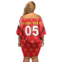 Custom Wales Rugby 2026 Family Matching Off Shoulder Short Dress and Hawaiian Shirt Unique Style - Wonder Print Shop