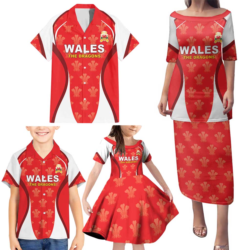 Custom Wales Rugby 2026 Family Matching Puletasi and Hawaiian Shirt Unique Style - Wonder Print Shop