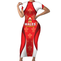 Custom Wales Rugby 2026 Family Matching Short Sleeve Bodycon Dress and Hawaiian Shirt Unique Style - Wonder Print Shop