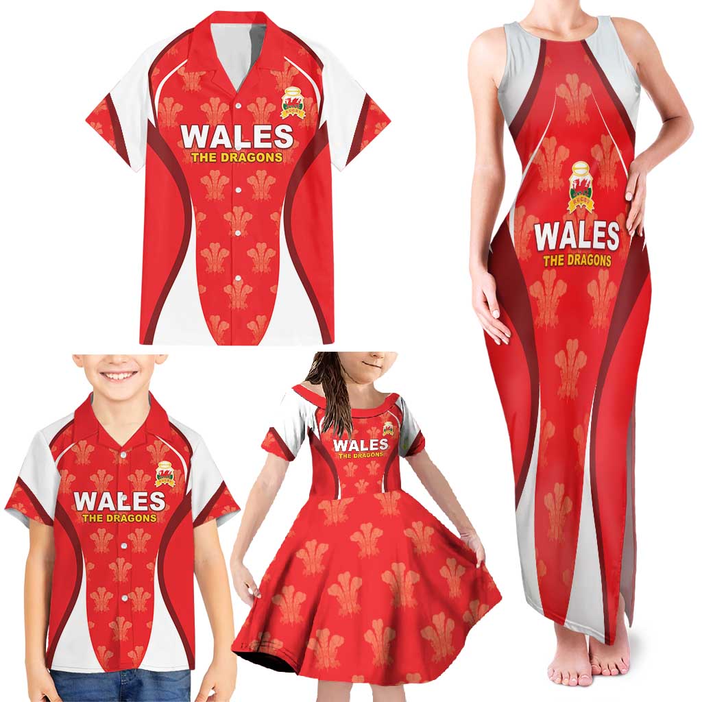 Custom Wales Rugby 2026 Family Matching Tank Maxi Dress and Hawaiian Shirt Unique Style - Wonder Print Shop