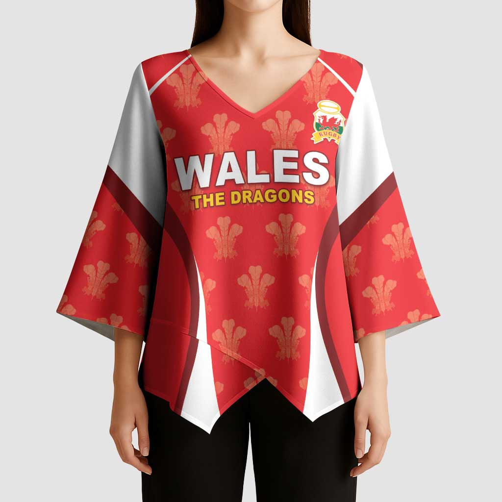 Custom Wales Rugby 2026 Kimono Sleeve Blouse Unique Style - Wonder Print Shop