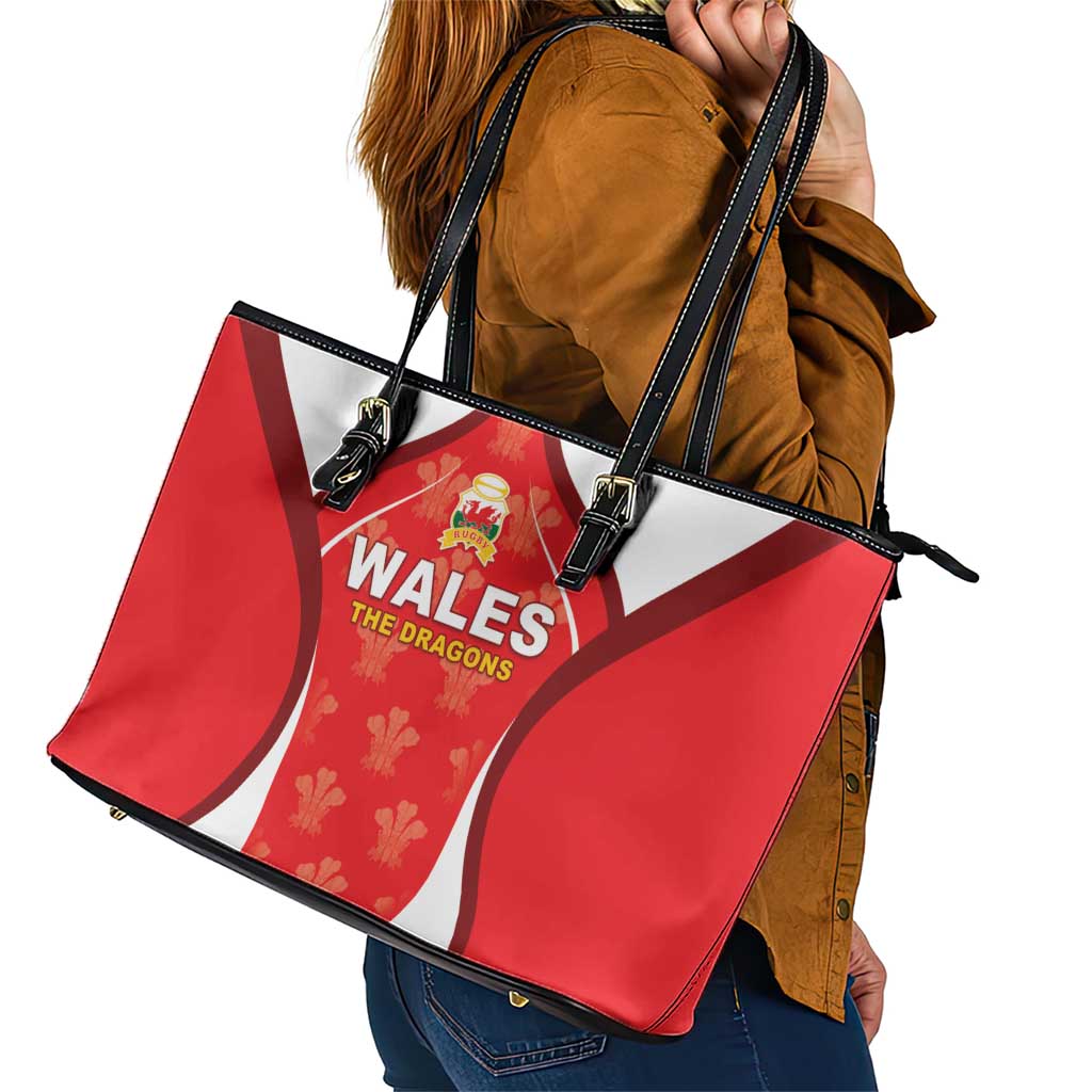 Wales Rugby 2026 Leather Tote Bag Unique Style - Wonder Print Shop