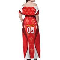 Custom Wales Rugby 2026 Off Shoulder Maxi Dress Unique Style - Wonder Print Shop