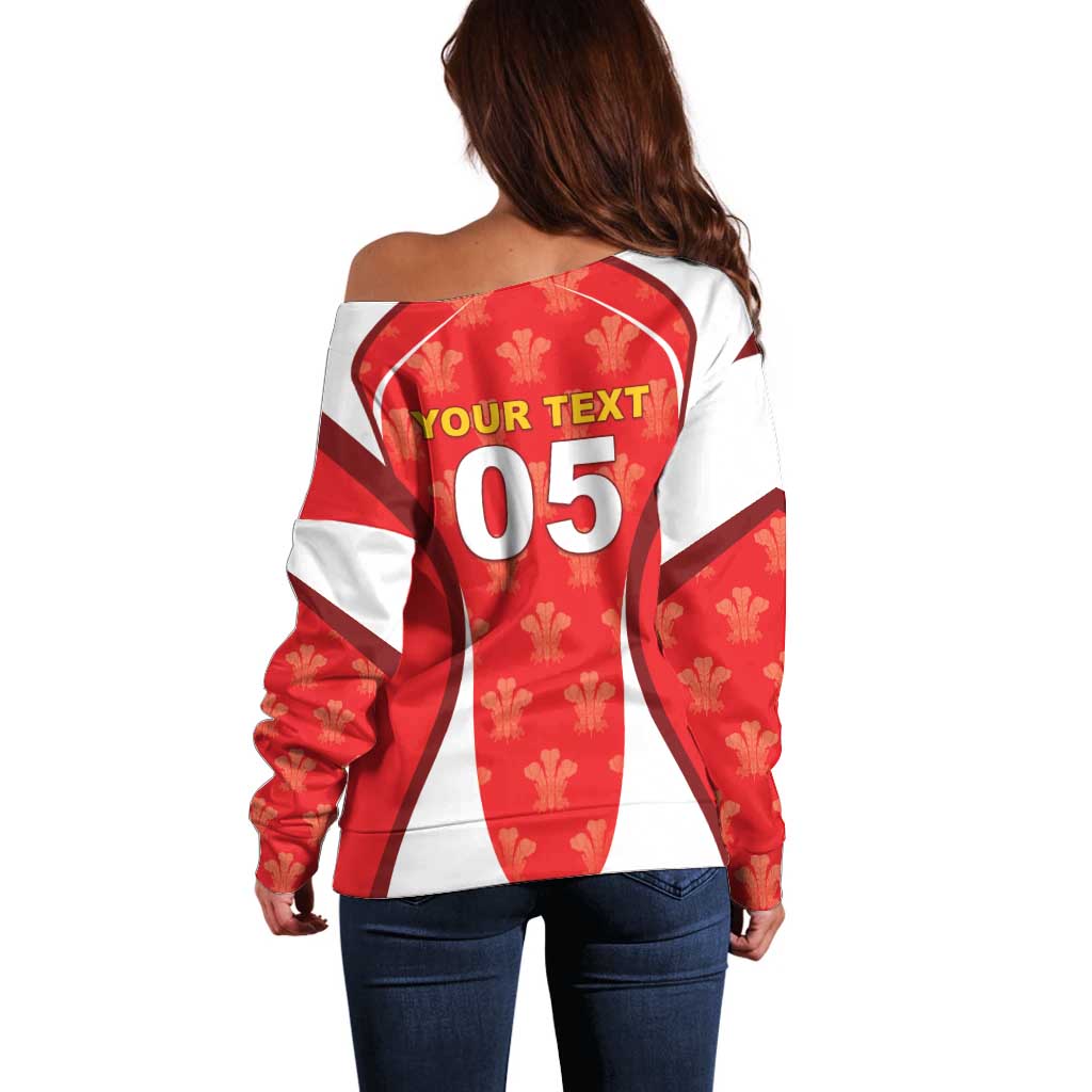 Custom Wales Rugby 2026 Off Shoulder Sweater Unique Style - Wonder Print Shop