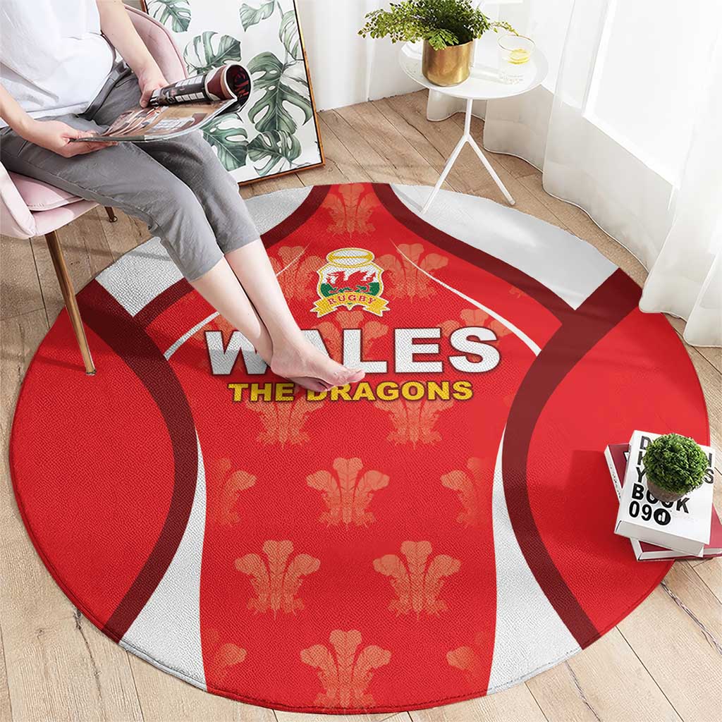 Wales Rugby 2026 Round Carpet Unique Style - Wonder Print Shop
