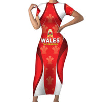 Custom Wales Rugby 2026 Short Sleeve Bodycon Dress Unique Style - Wonder Print Shop