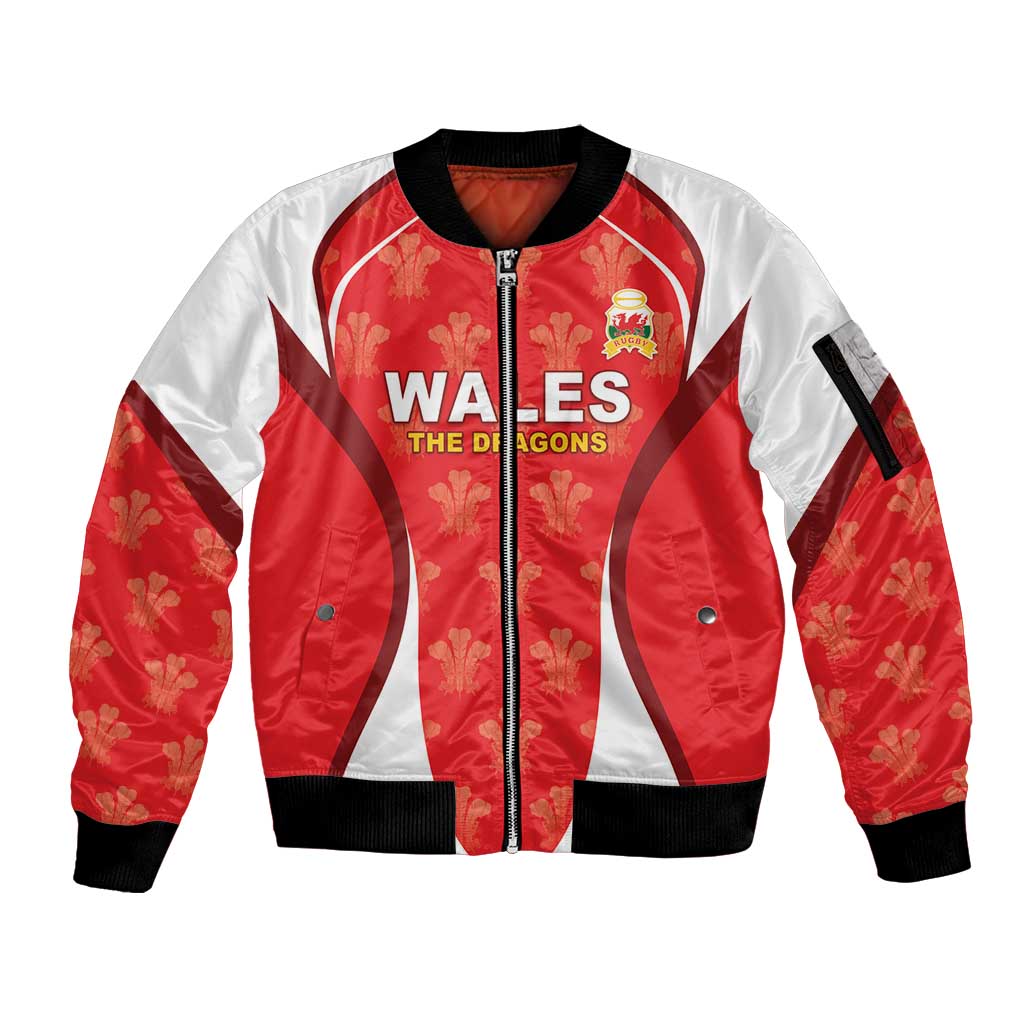 Custom Wales Rugby 2026 Sleeve Zip Bomber Jacket Unique Style - Wonder Print Shop