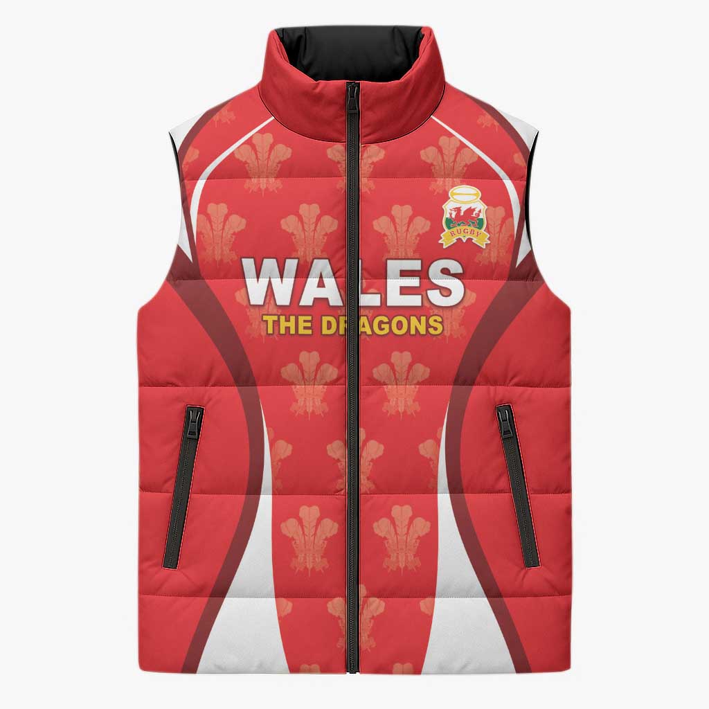 Custom Wales Rugby 2026 Sleeveless Puffer Jacket Unique Style - Wonder Print Shop